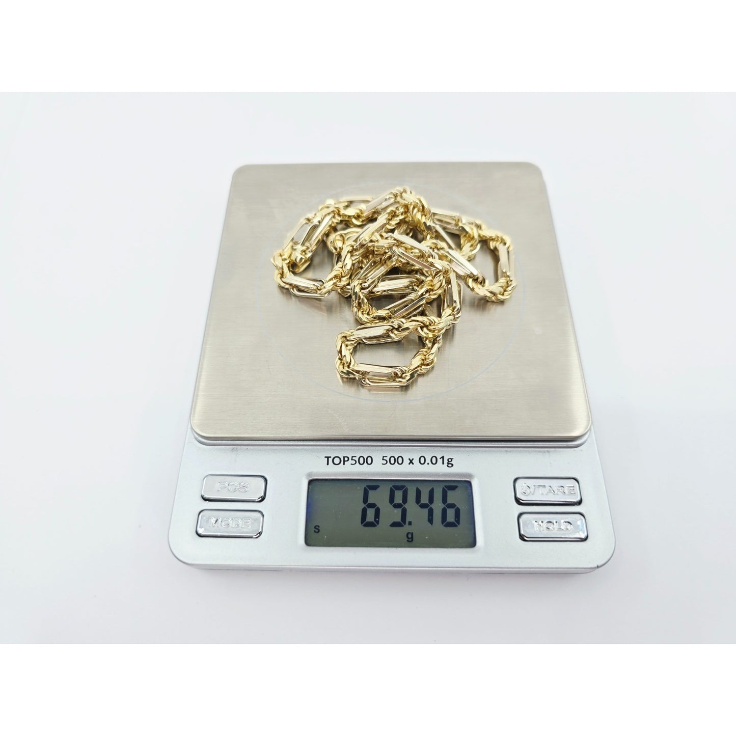 14K Two Tone Gold Milano Rope Chain Necklace