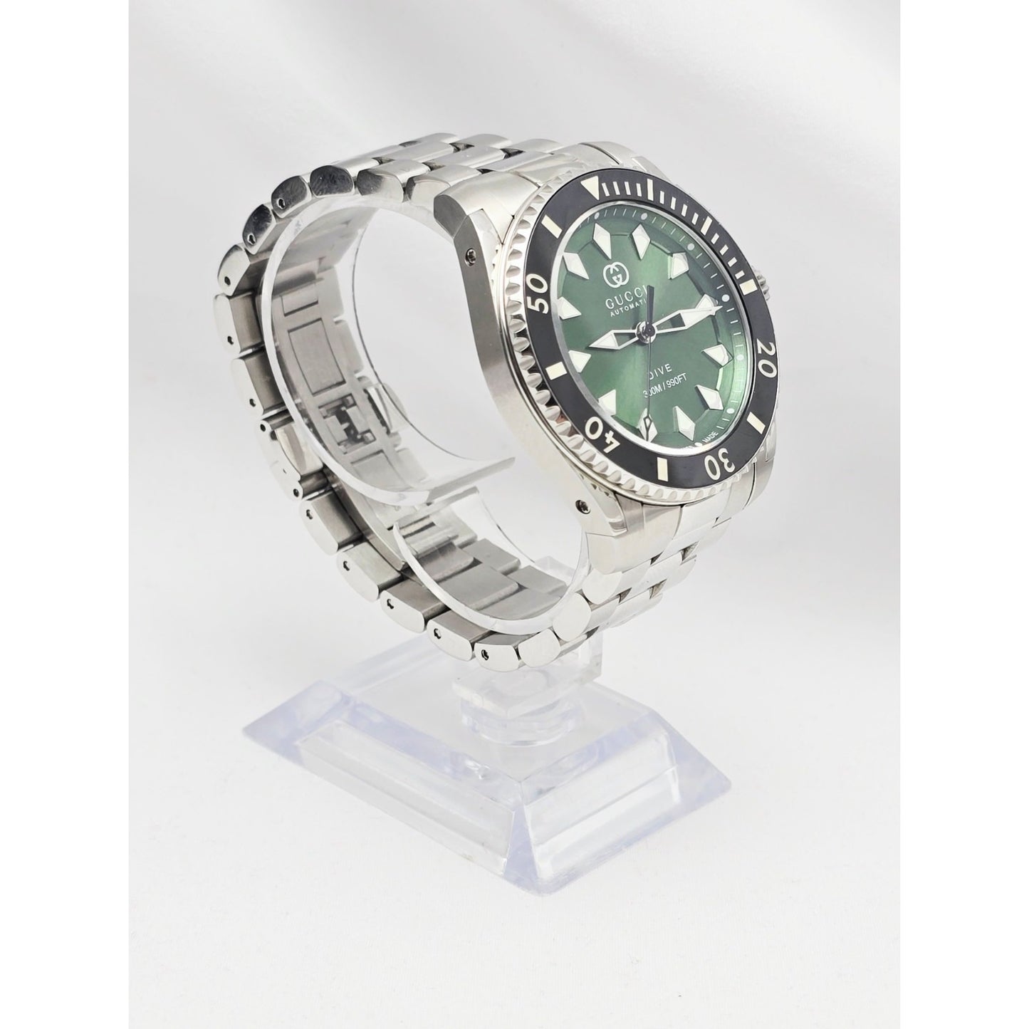 Gucci Dive Automatic Stainless Steel 40MM Green Dial Men's YA136363 Watch