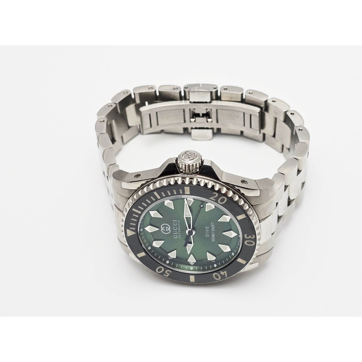 Gucci Dive Automatic Stainless Steel 40MM Green Dial Men's YA136363 Watch