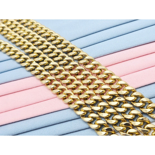 14K Yellow Gold Cuban Link Chain Necklace