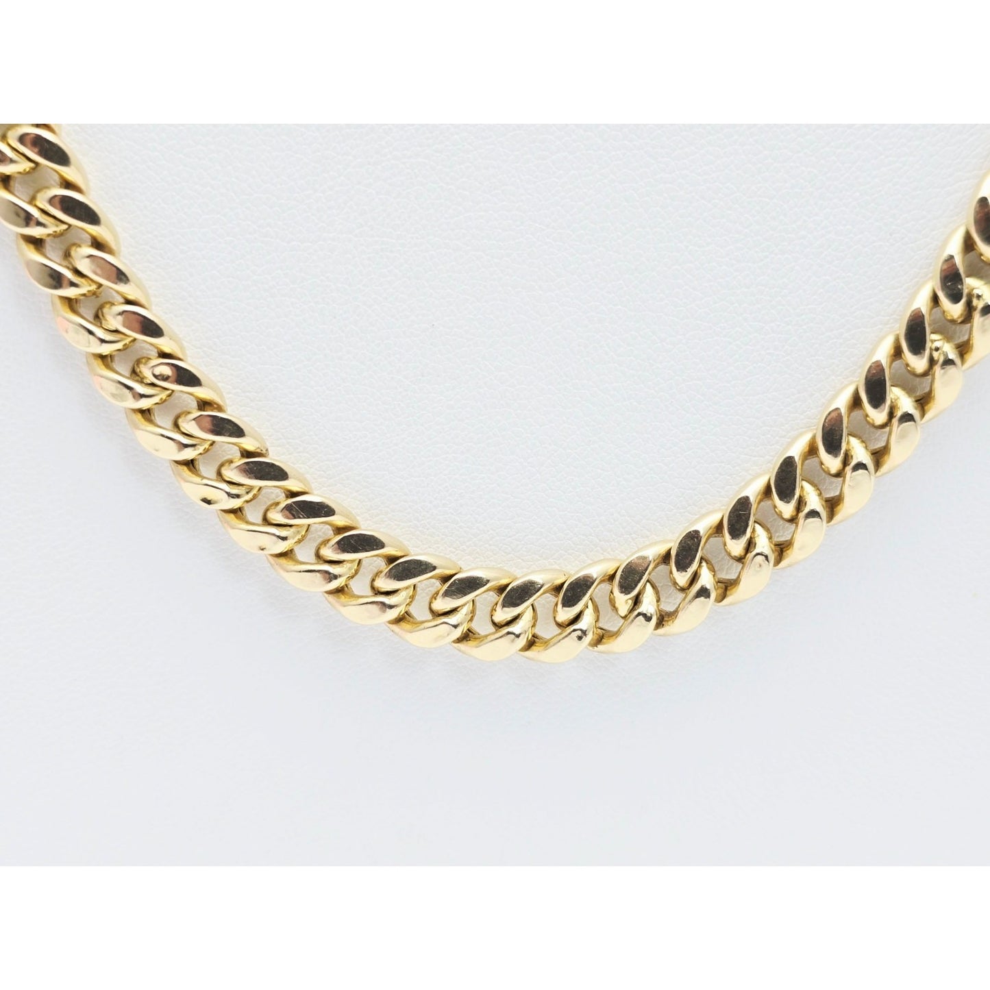 14K Yellow Gold Cuban Link Chain Necklace