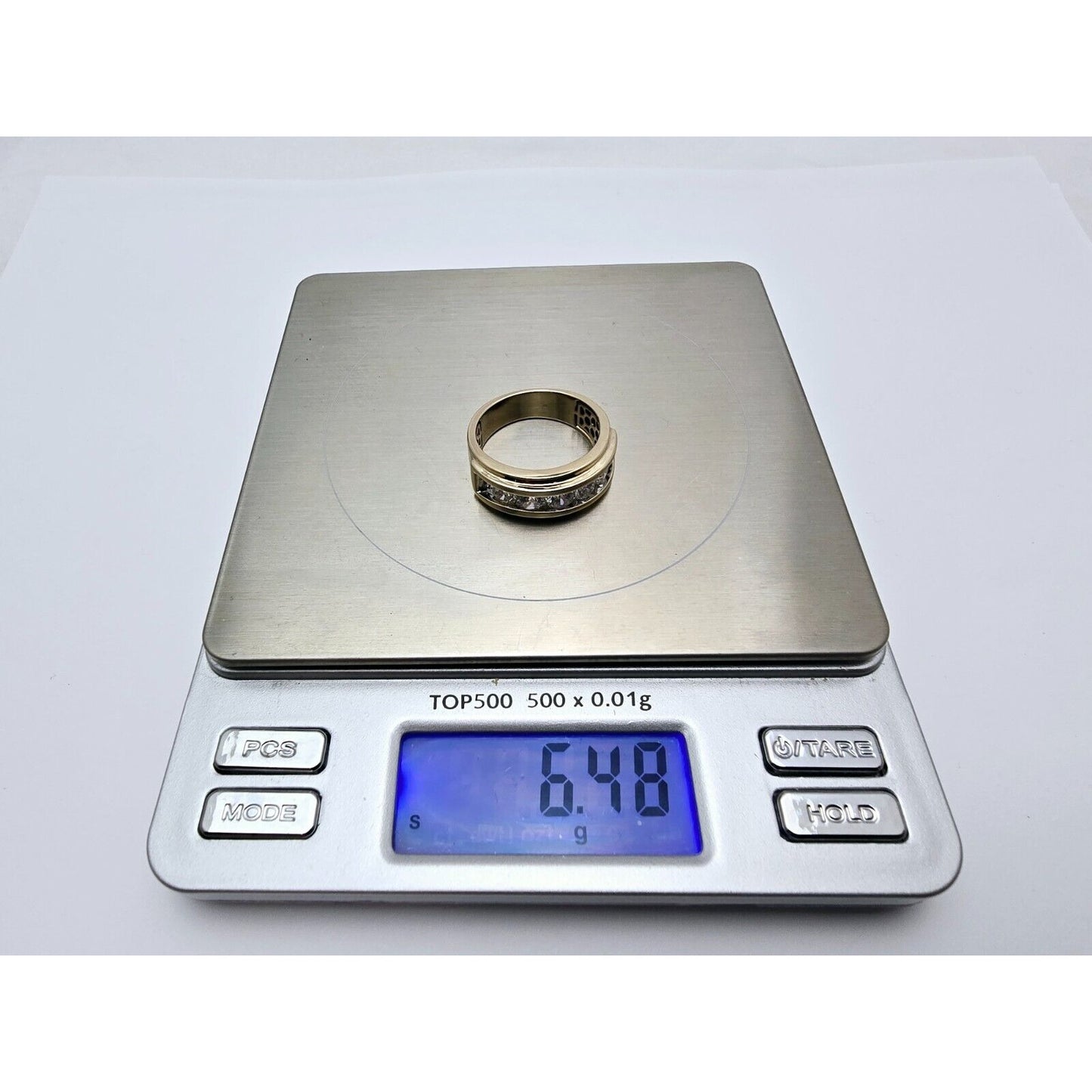 10K White Gold Lab Grown/CVD Men's Ring