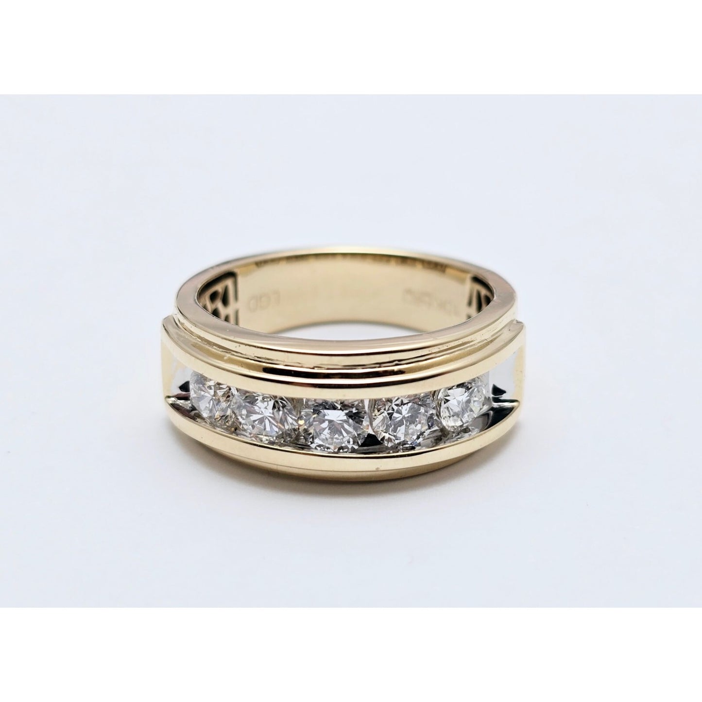 10K White Gold Lab Grown/CVD Men's Ring