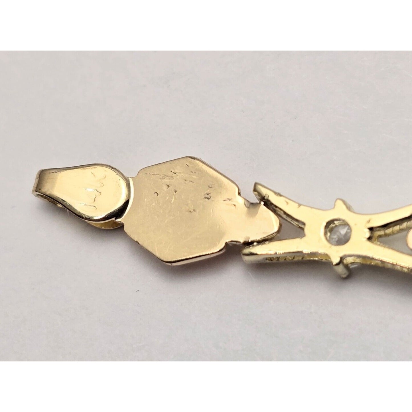 14K Tri Tone Gold Cubic Zirconia Tennis Link Bracelet