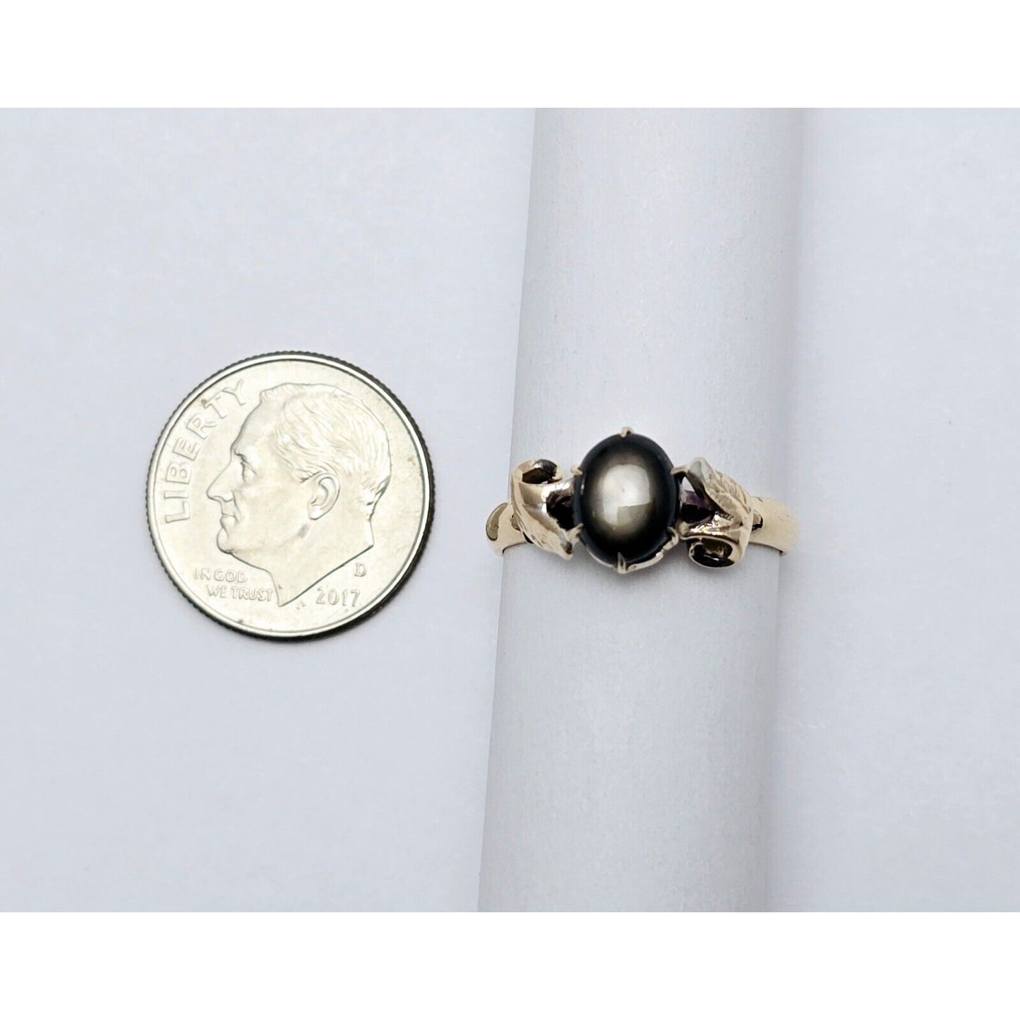 Vintage 10K Yellow Gold Star Sapphire Ladies Ring