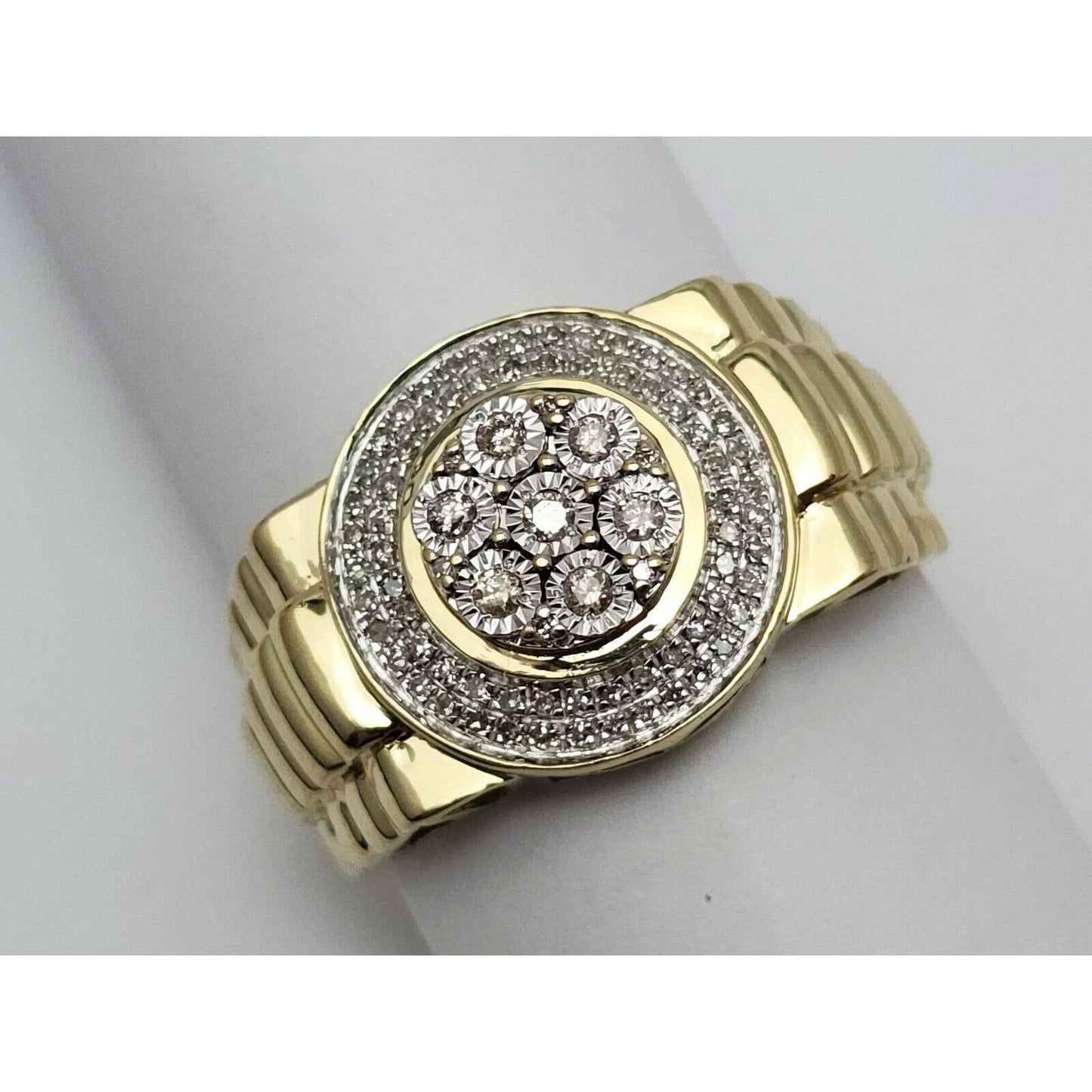 10K Two Tone Gold Rolex Diamond Ring