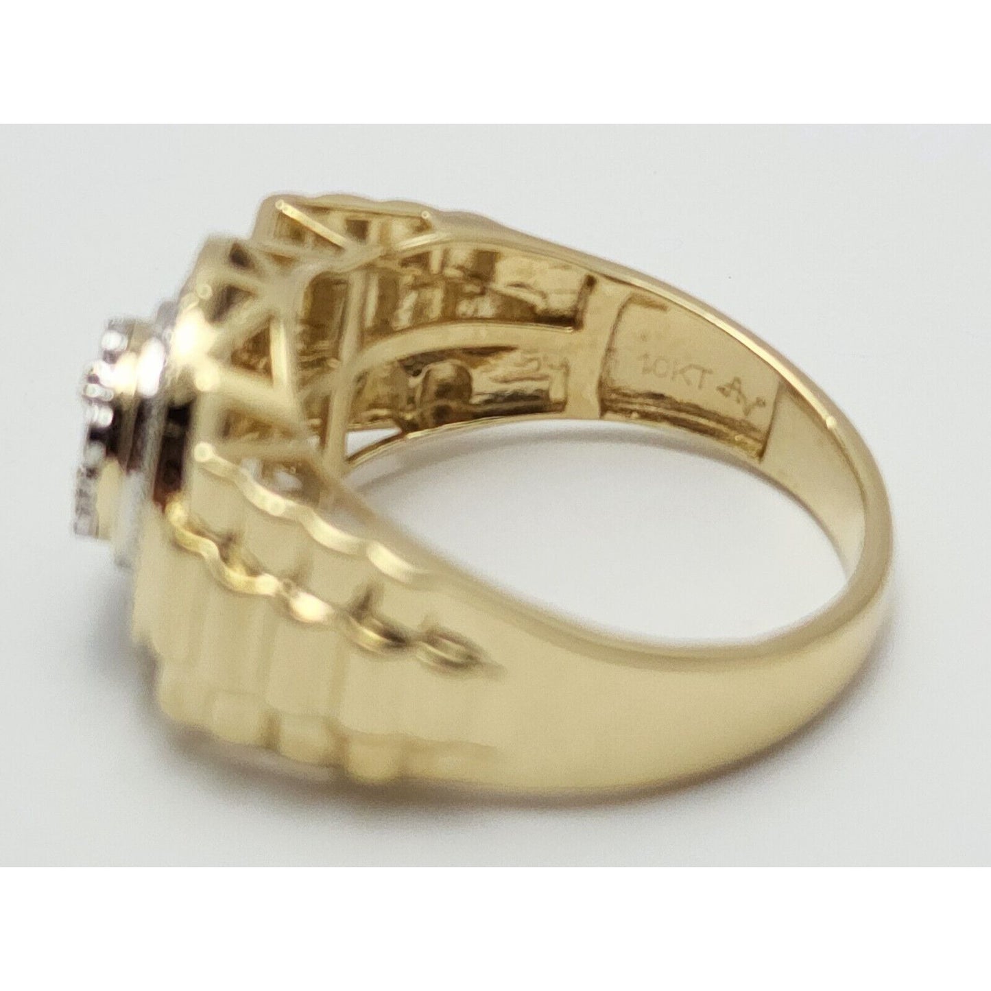 10K Two Tone Gold Rolex Diamond Ring