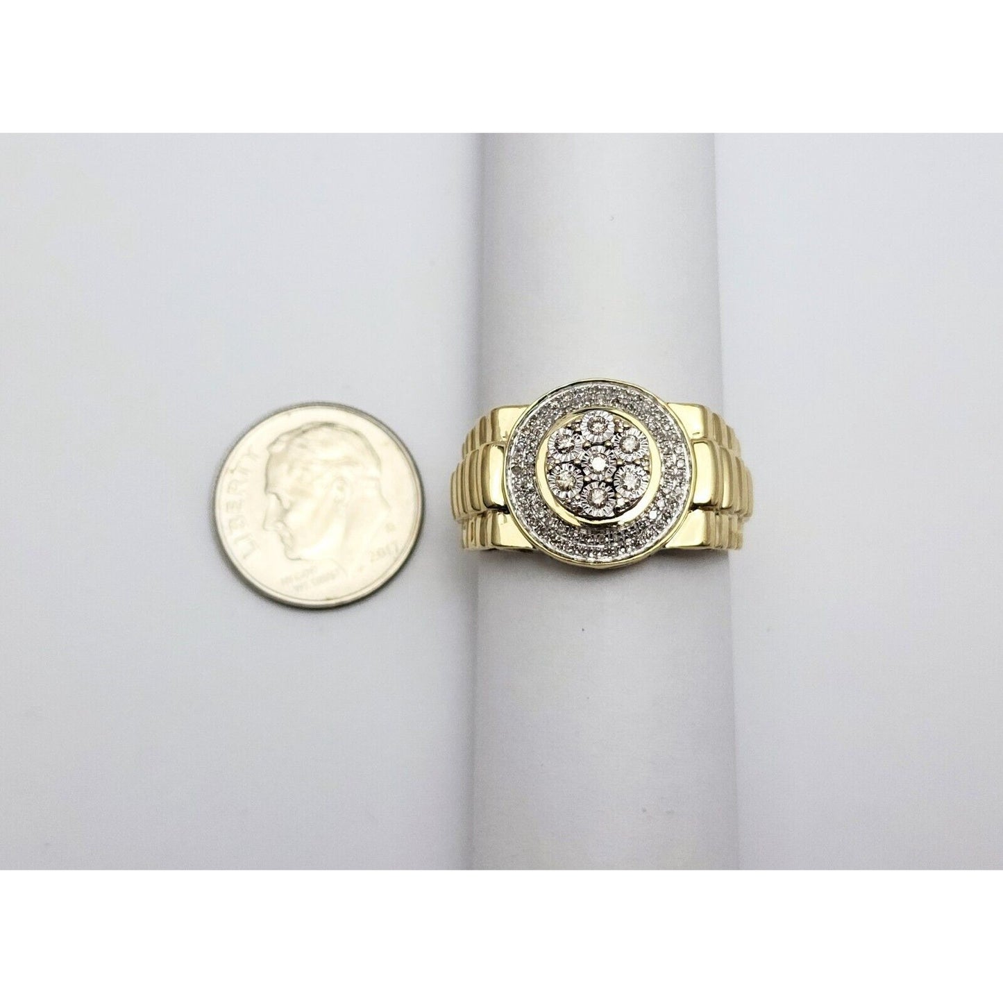 10K Two Tone Gold Rolex Diamond Ring