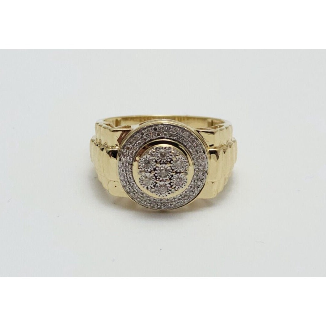 10K Two Tone Gold Rolex Diamond Ring