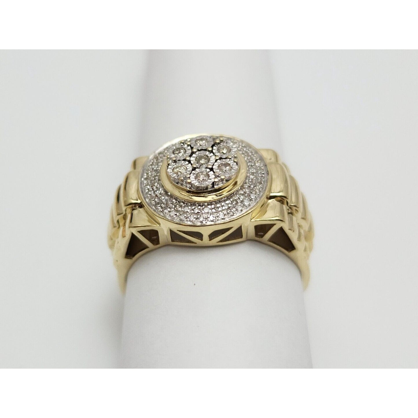 10K Two Tone Gold Rolex Diamond Ring