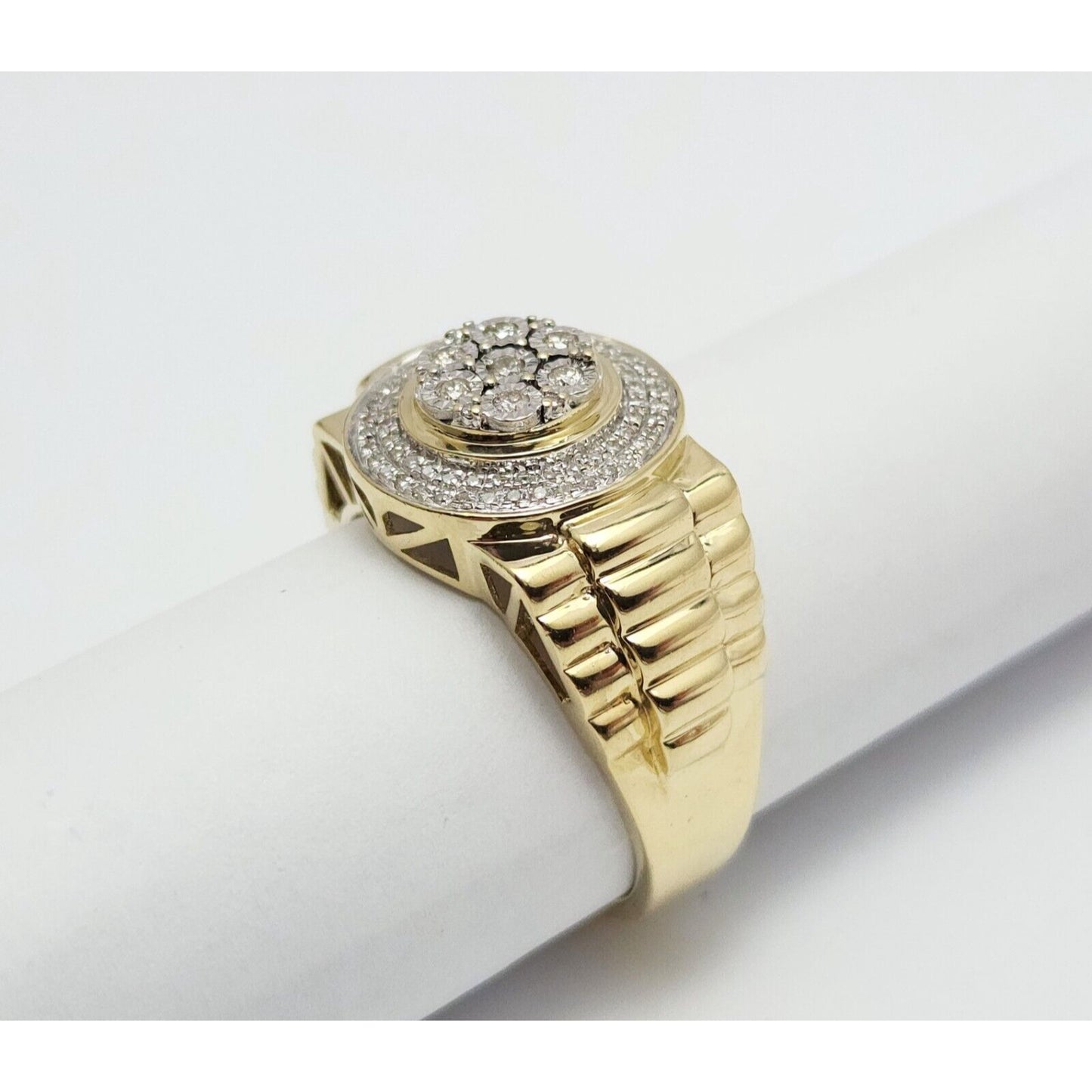 10K Two Tone Gold Rolex Diamond Ring