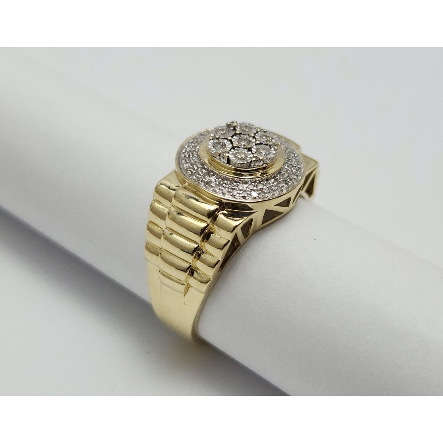 10K Two Tone Gold Rolex Diamond Ring