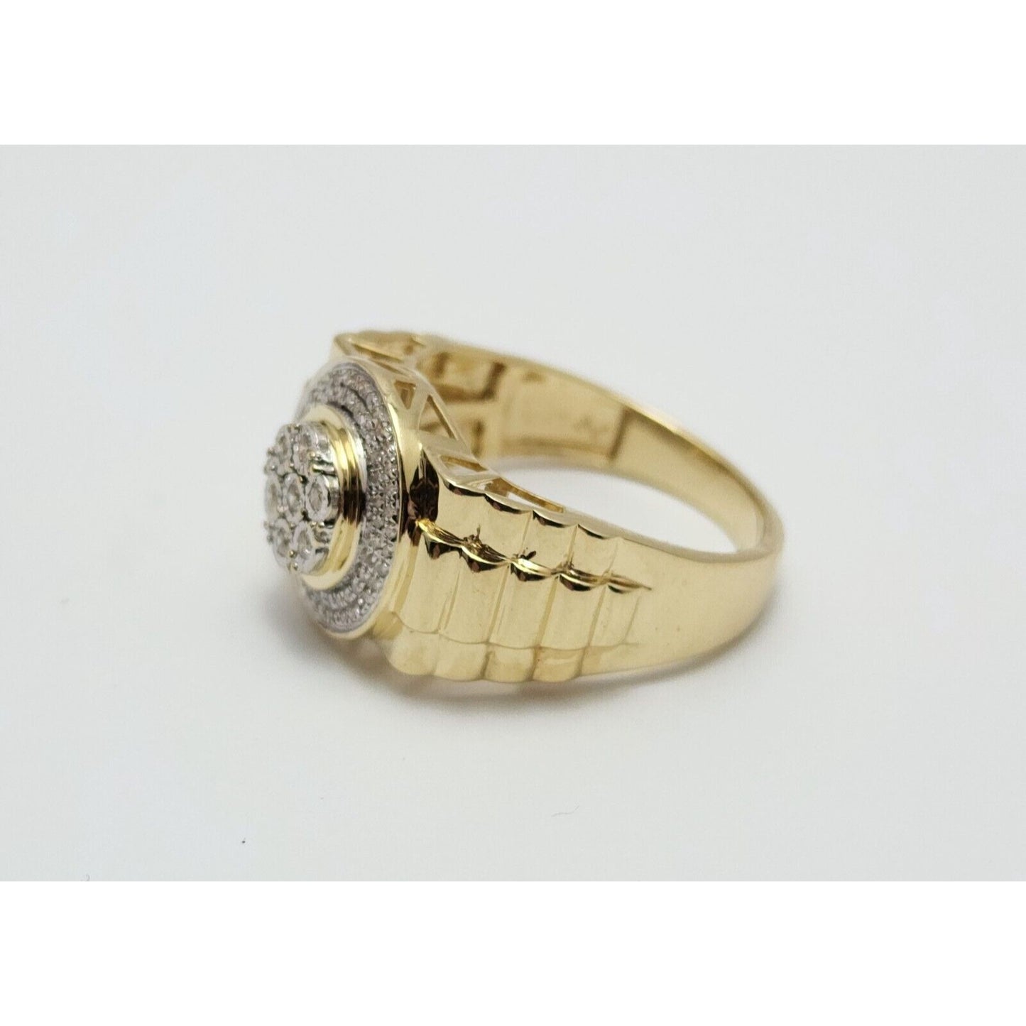 10K Two Tone Gold Rolex Diamond Ring