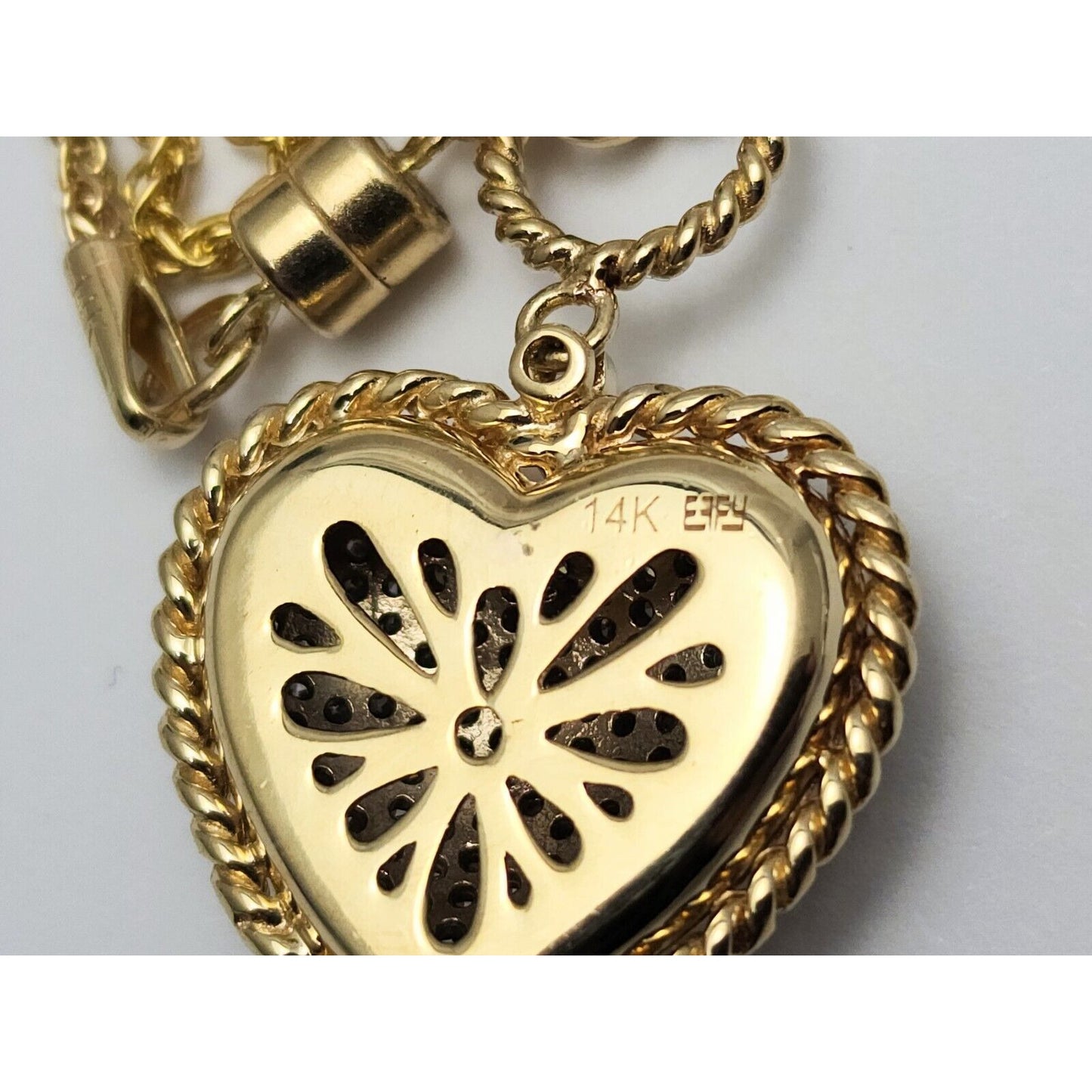 D'Oro by EFFY Diamond Pave Diamond Heart Pendant & Necklace in 14K Yellow Gold