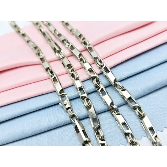 10K White Gold Custom Link Chain Necklace