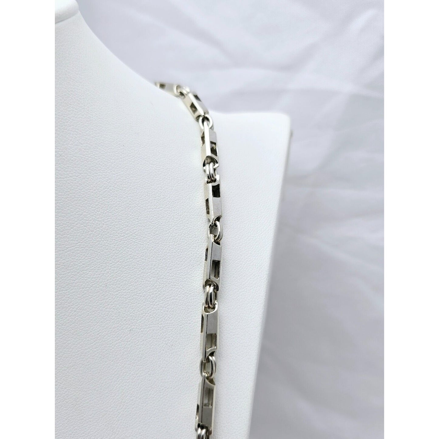10K White Gold Custom Link Chain Necklace