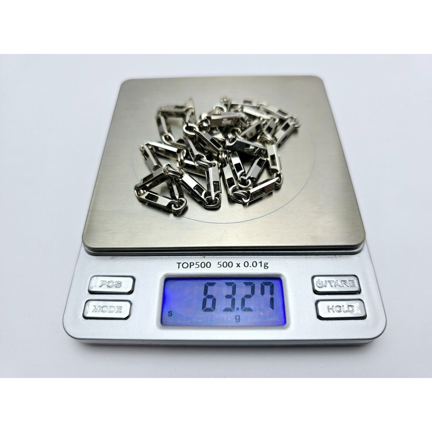 10K White Gold Custom Link Chain Necklace