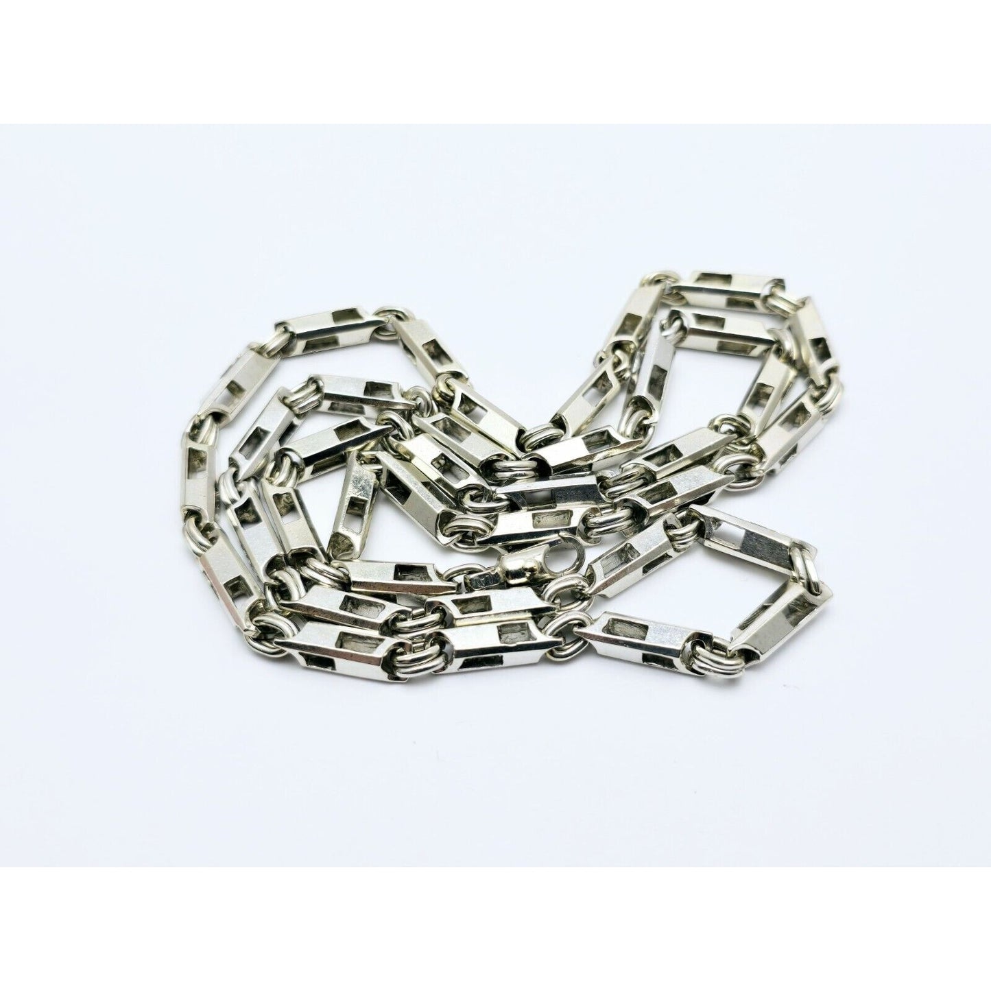 10K White Gold Custom Link Chain Necklace