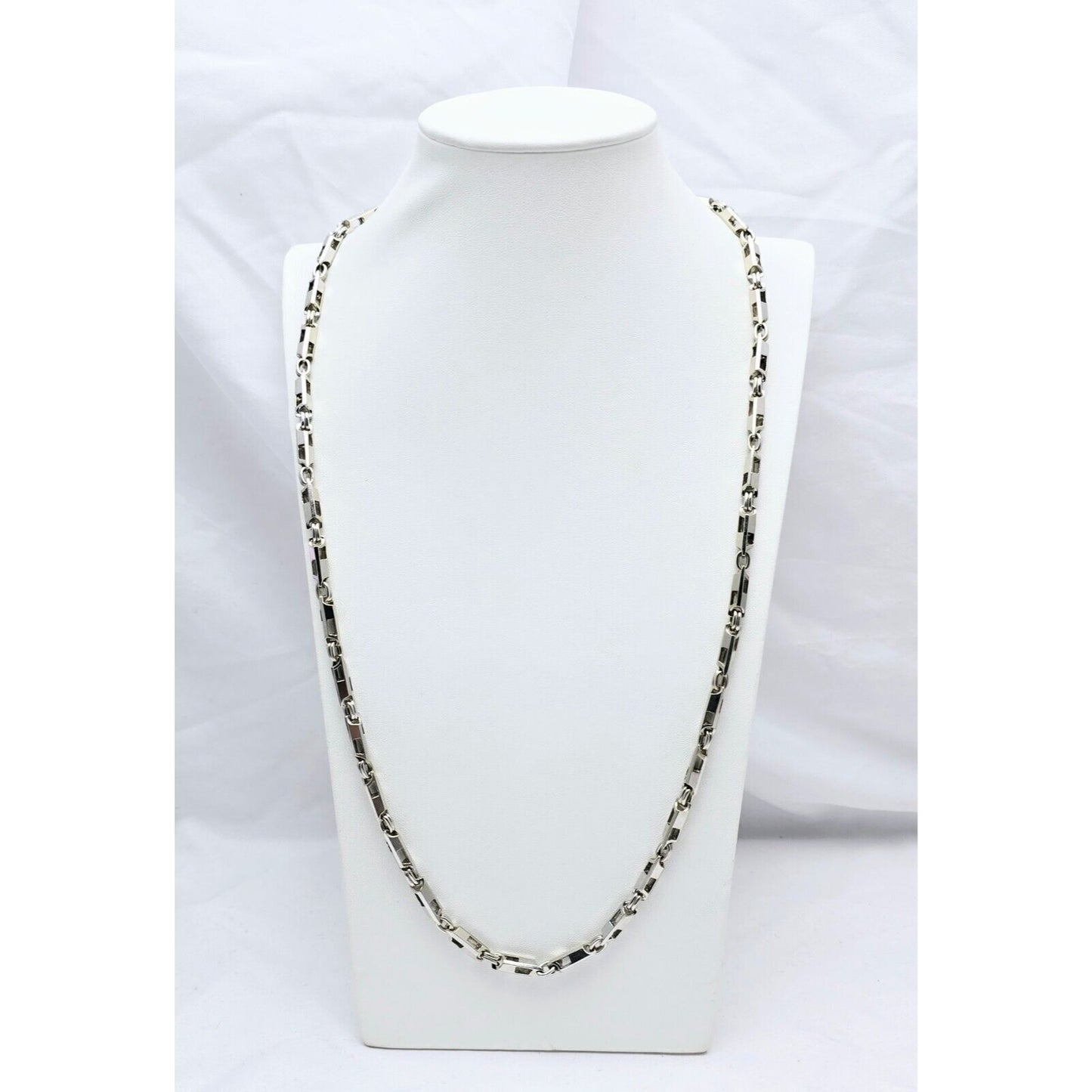 10K White Gold Custom Link Chain Necklace