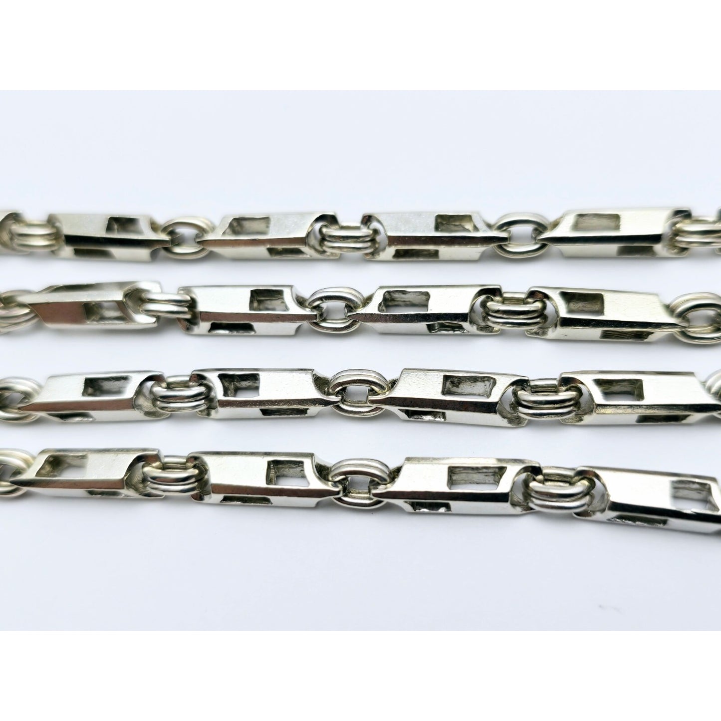 10K White Gold Custom Link Chain Necklace