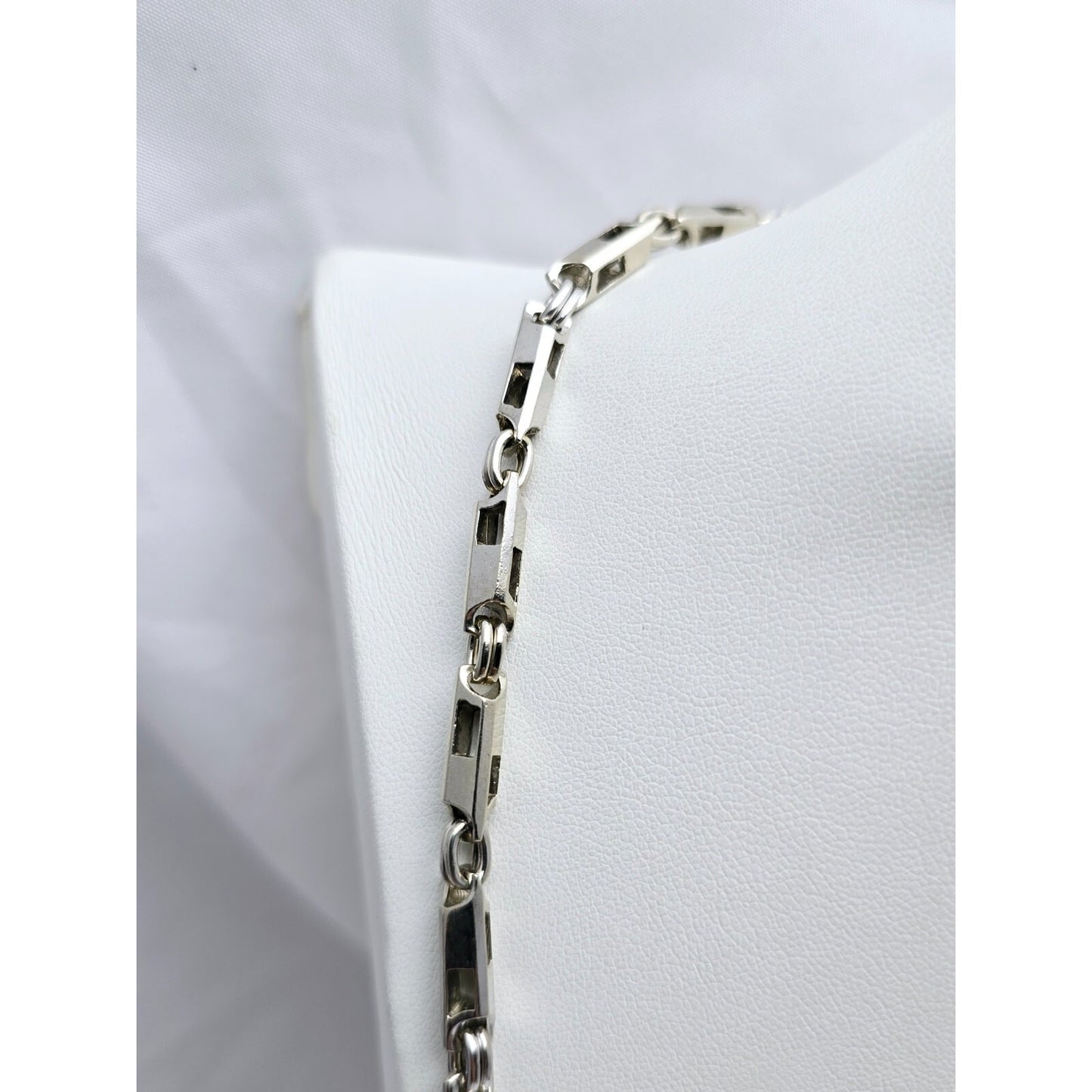 10K White Gold Custom Link Chain Necklace