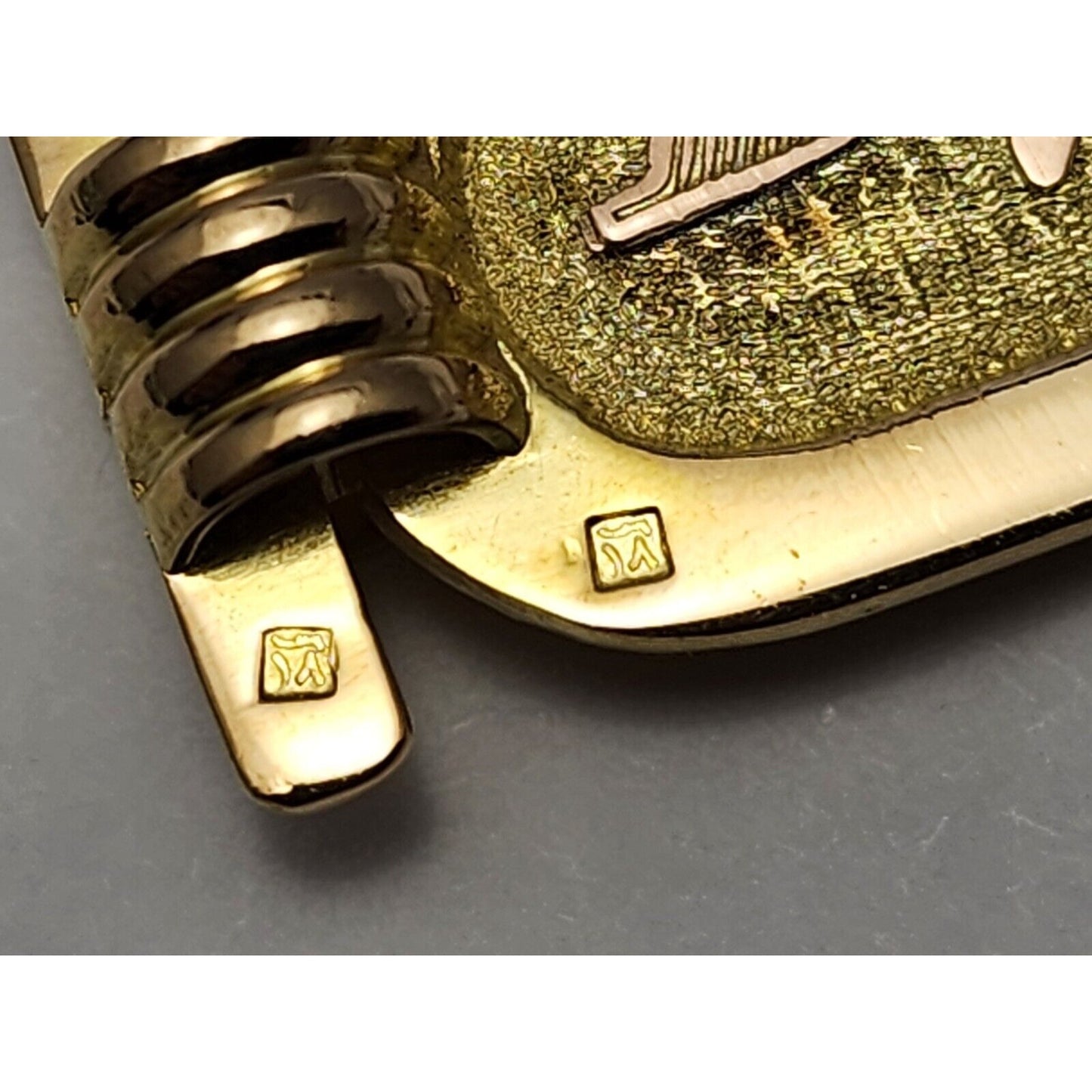 18K Yellow Gold Egyptian Cartouche Charm Pendant