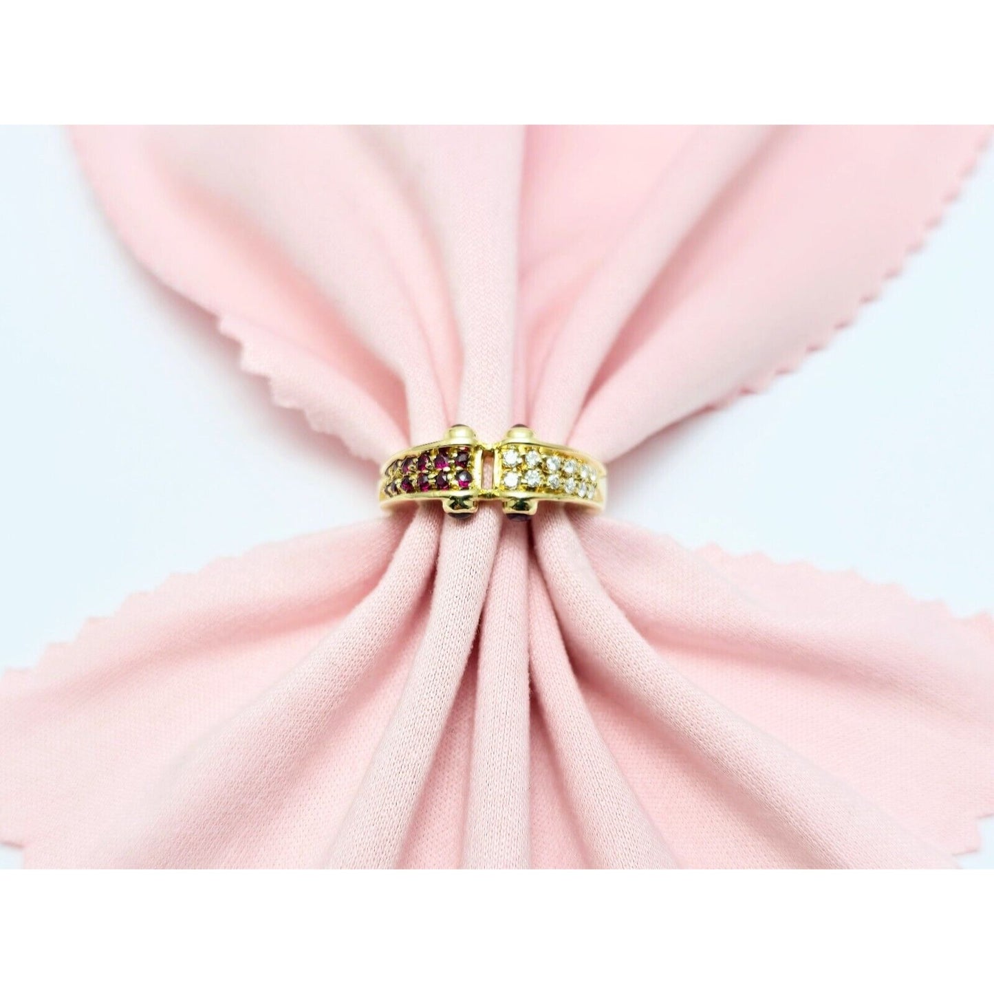 18K Yellow Gold Ruby & Diamond Ring