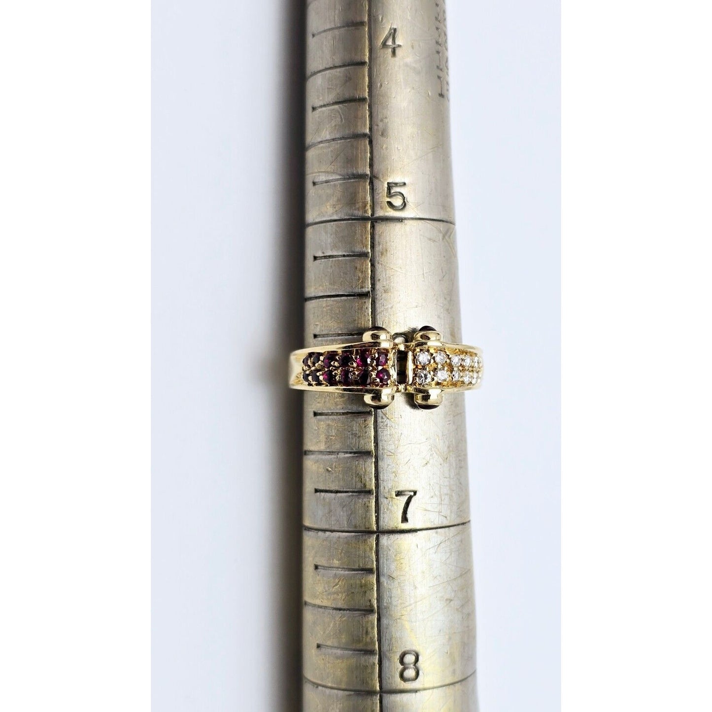 18K Yellow Gold Ruby & Diamond Ring