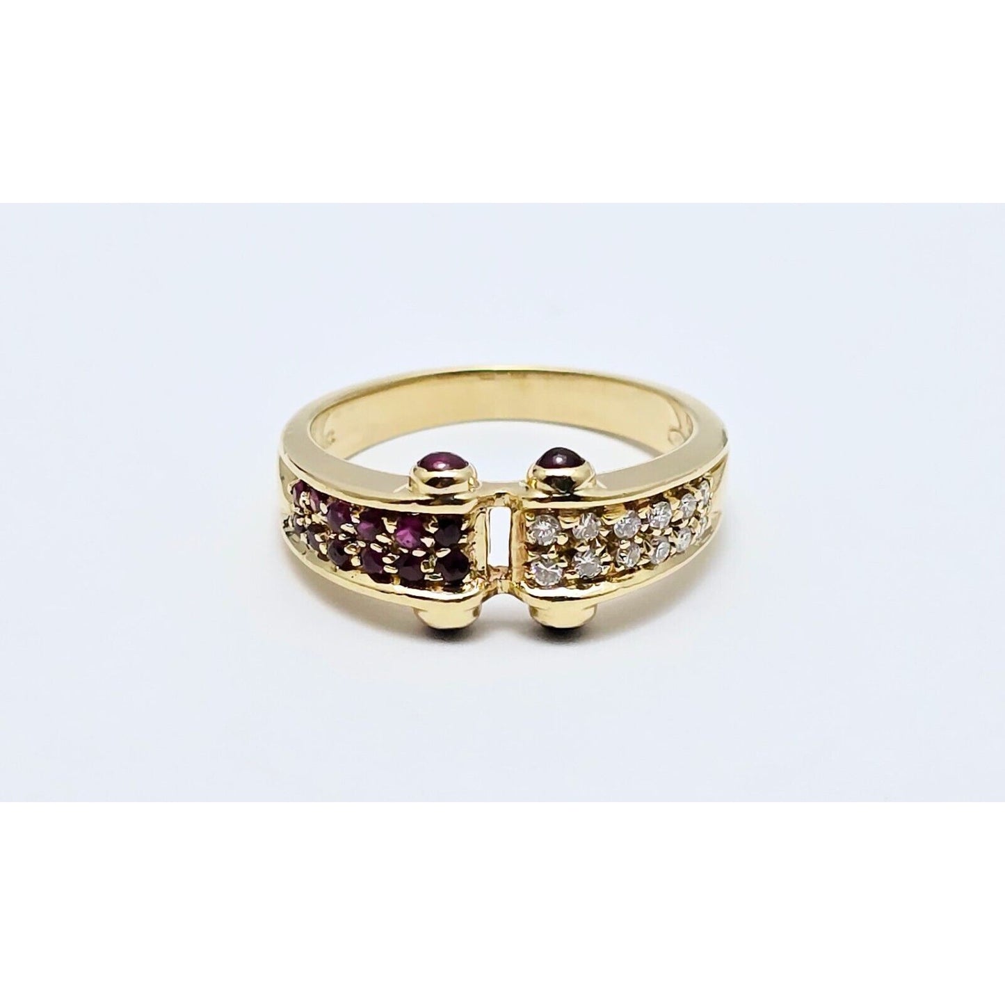 18K Yellow Gold Ruby & Diamond Ring