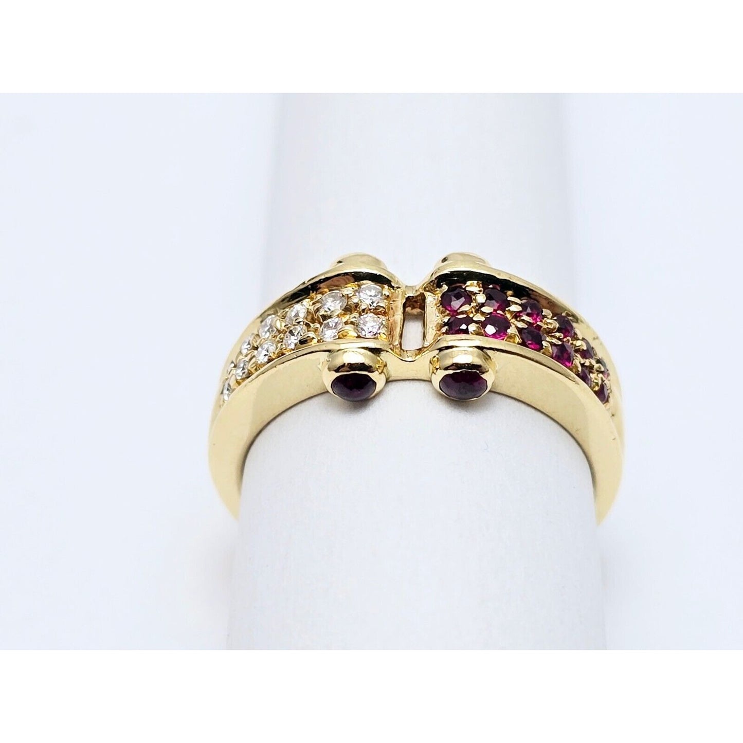 18K Yellow Gold Ruby & Diamond Ring