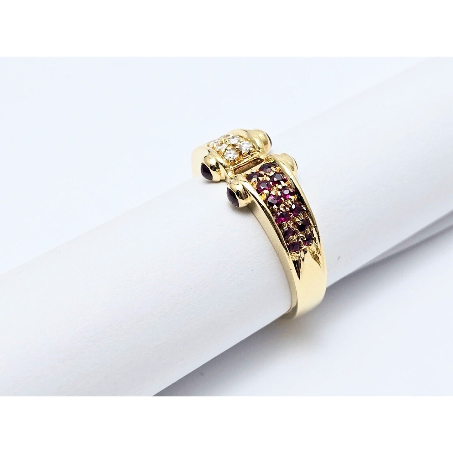 18K Yellow Gold Ruby & Diamond Ring