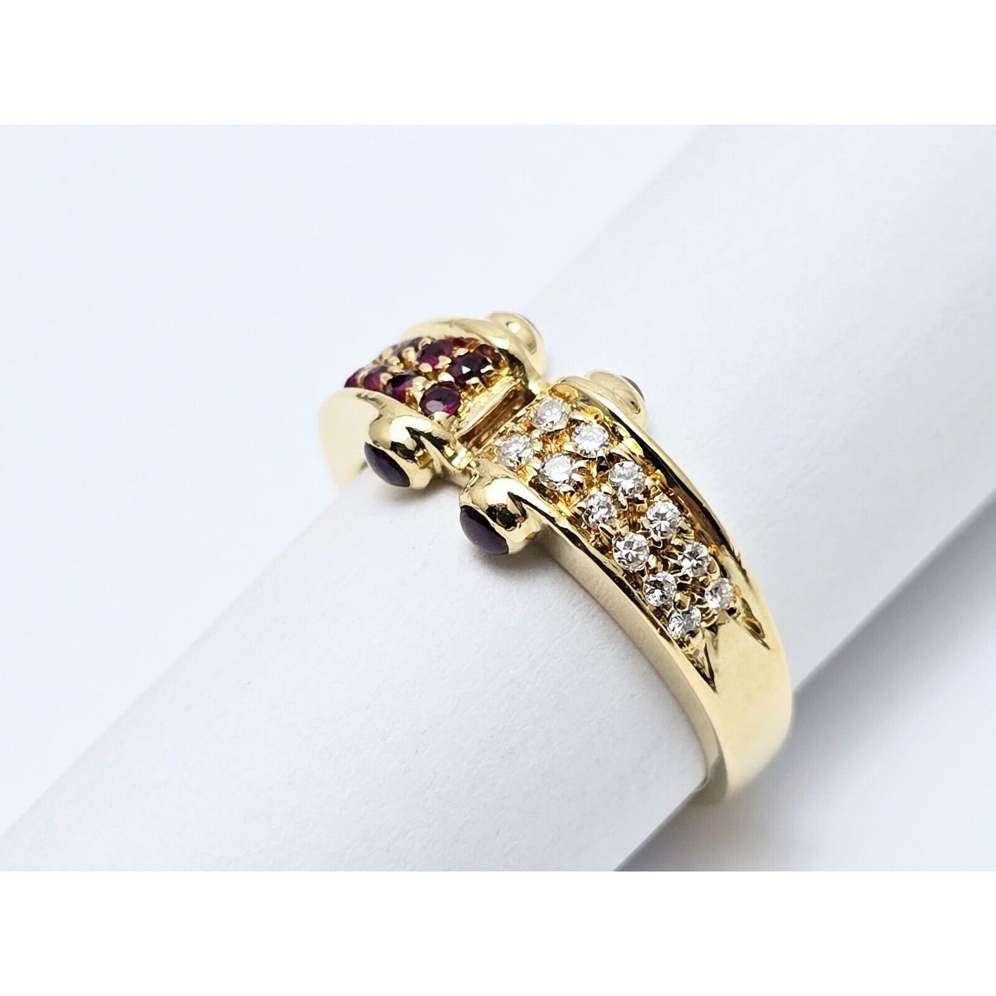 18K Yellow Gold Ruby & Diamond Ring
