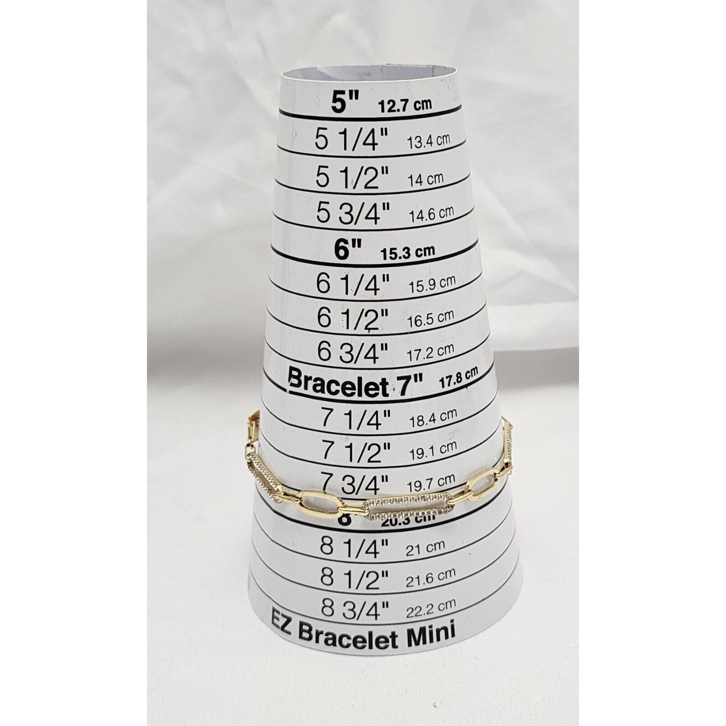 Unique 14K Karat Solid Yellow Gold Designer Resizable Paperclip Style Bracelet