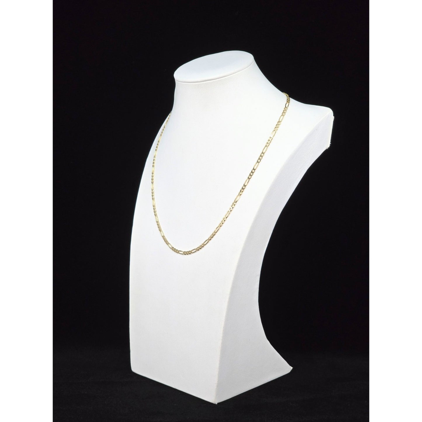 14K Yellow Gold Figaro Link Chain Necklace