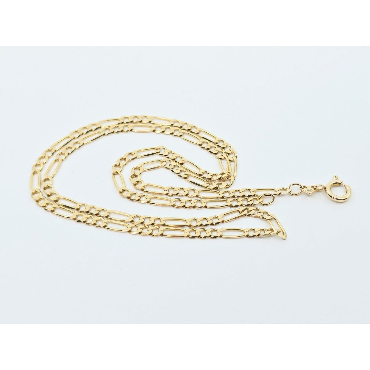 14K Yellow Gold Figaro Link Chain Necklace
