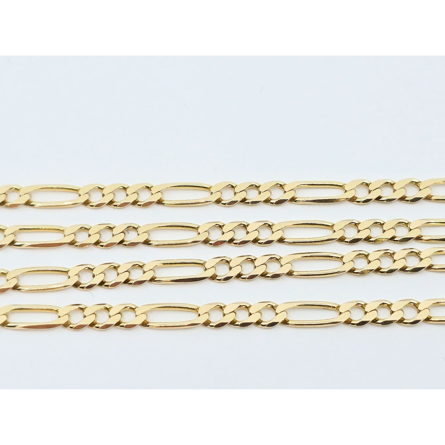 14K Yellow Gold Figaro Link Chain Necklace