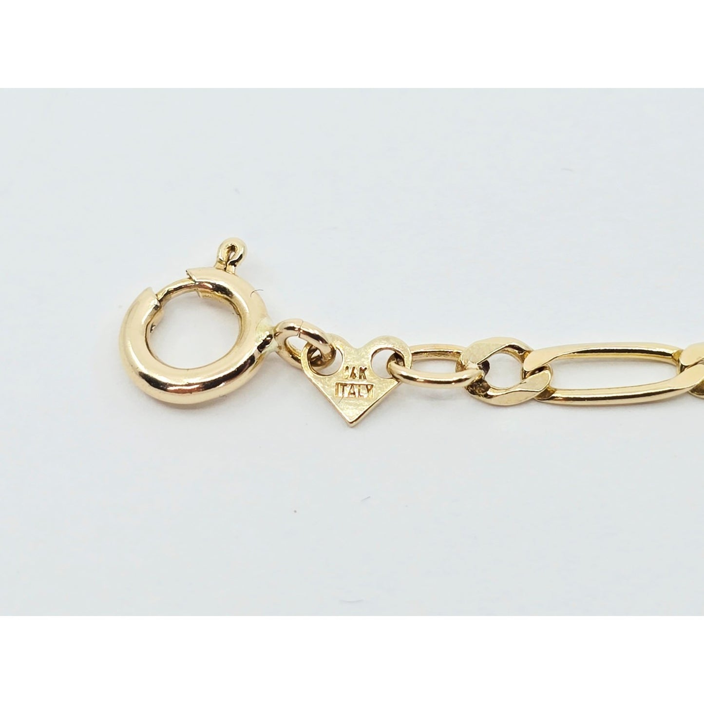 14K Yellow Gold Figaro Link Chain Necklace