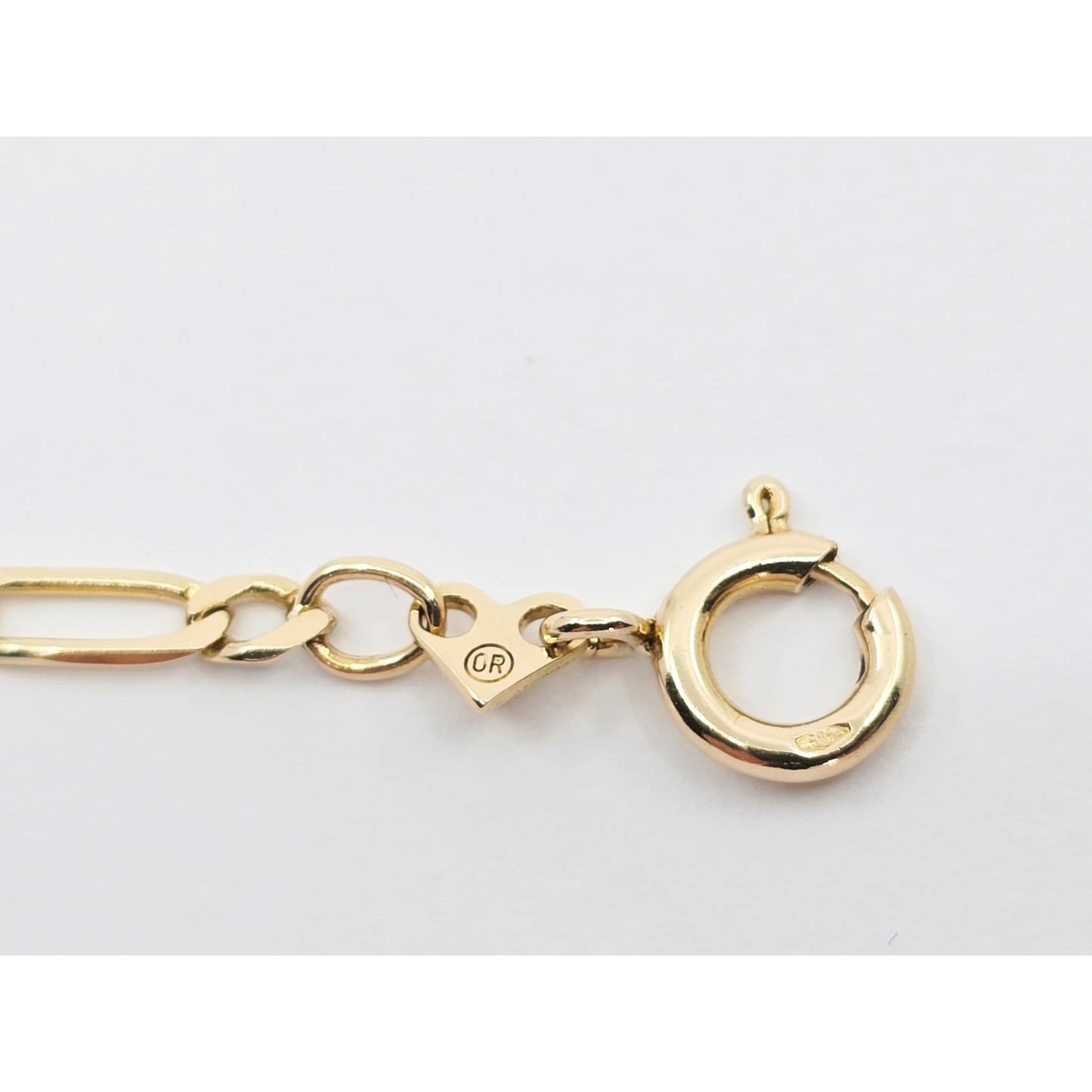 14K Yellow Gold Figaro Link Chain Necklace