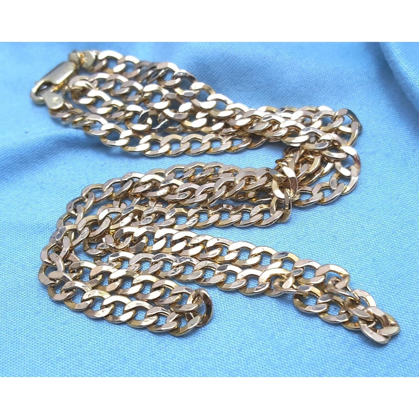 14K Yellow Gold Cuban Link Chain Necklace