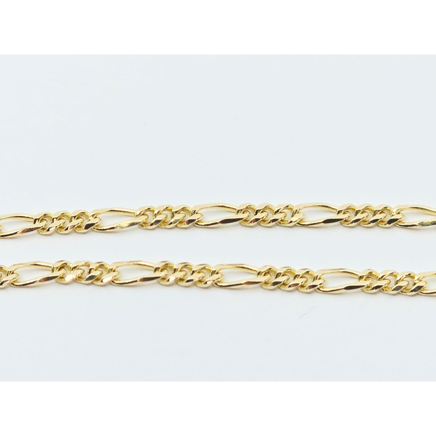 14K Yellow Gold Polished Figaro Link Bracelet