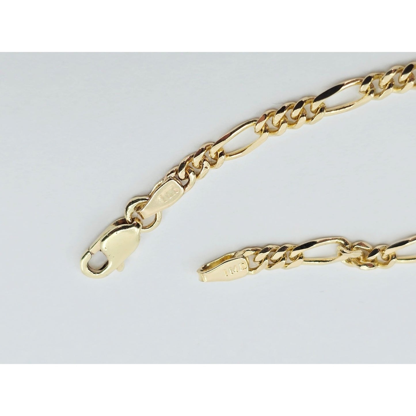 14K Yellow Gold Polished Figaro Link Bracelet