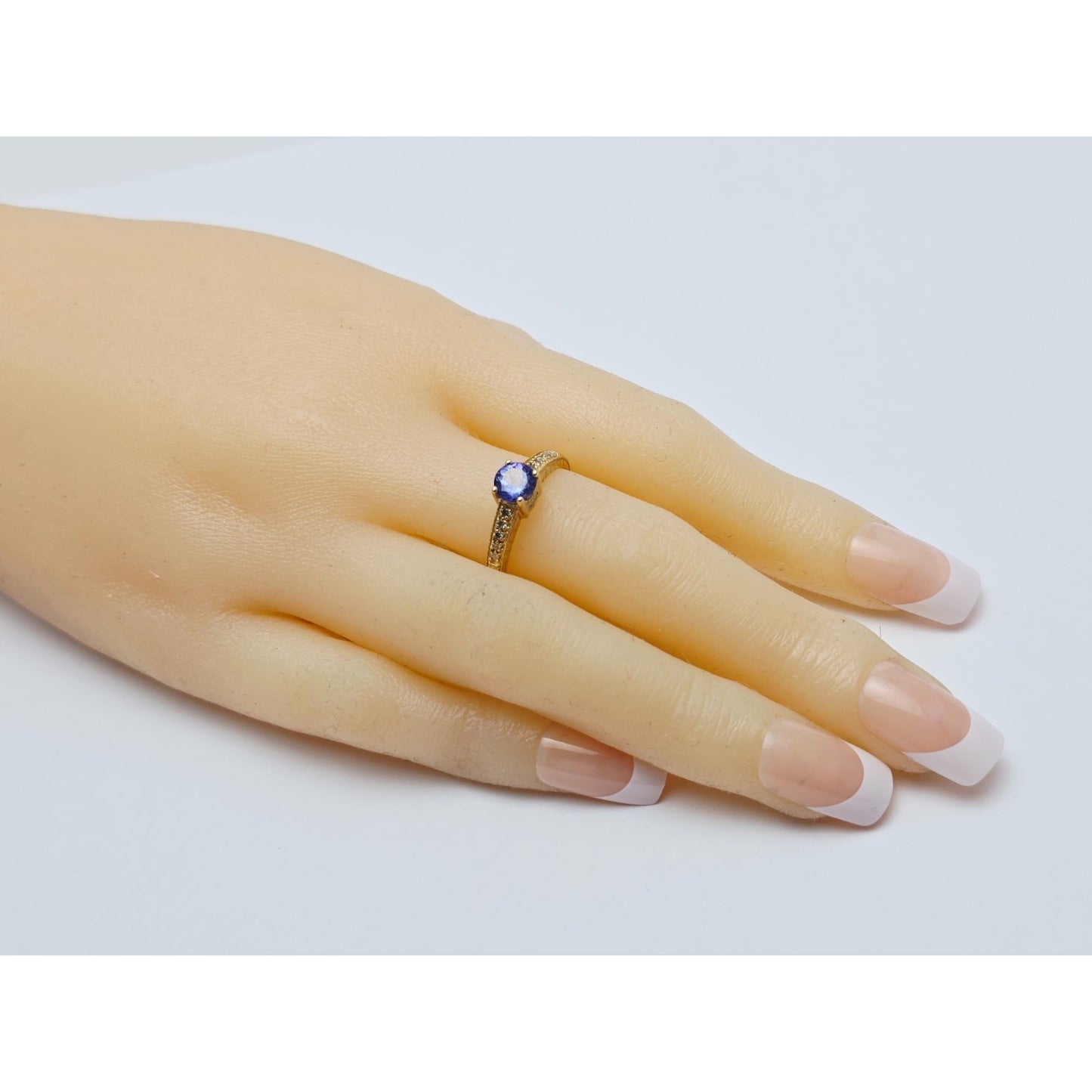 14K Yellow Gold Tanzanite & Diamond Ring