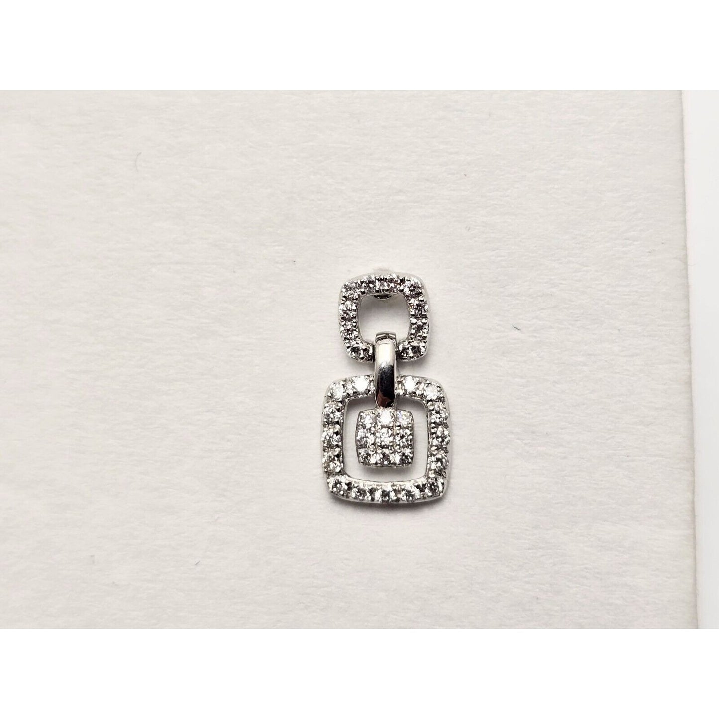 Bony Levy 18K White Gold Square Dangle Diamond Stud Earrings