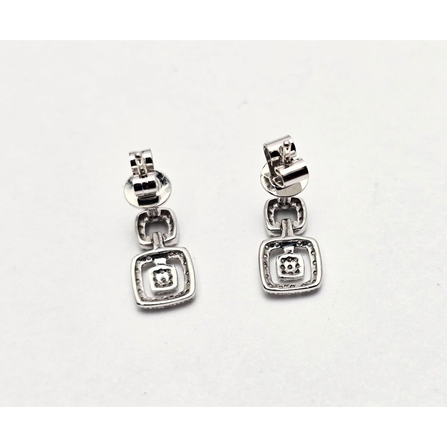 Bony Levy 18K White Gold Square Dangle Diamond Stud Earrings