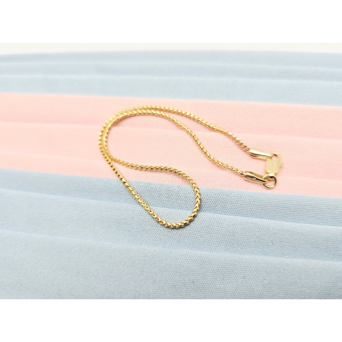 14K Yellow Gold Franco Link Chain Bracelet