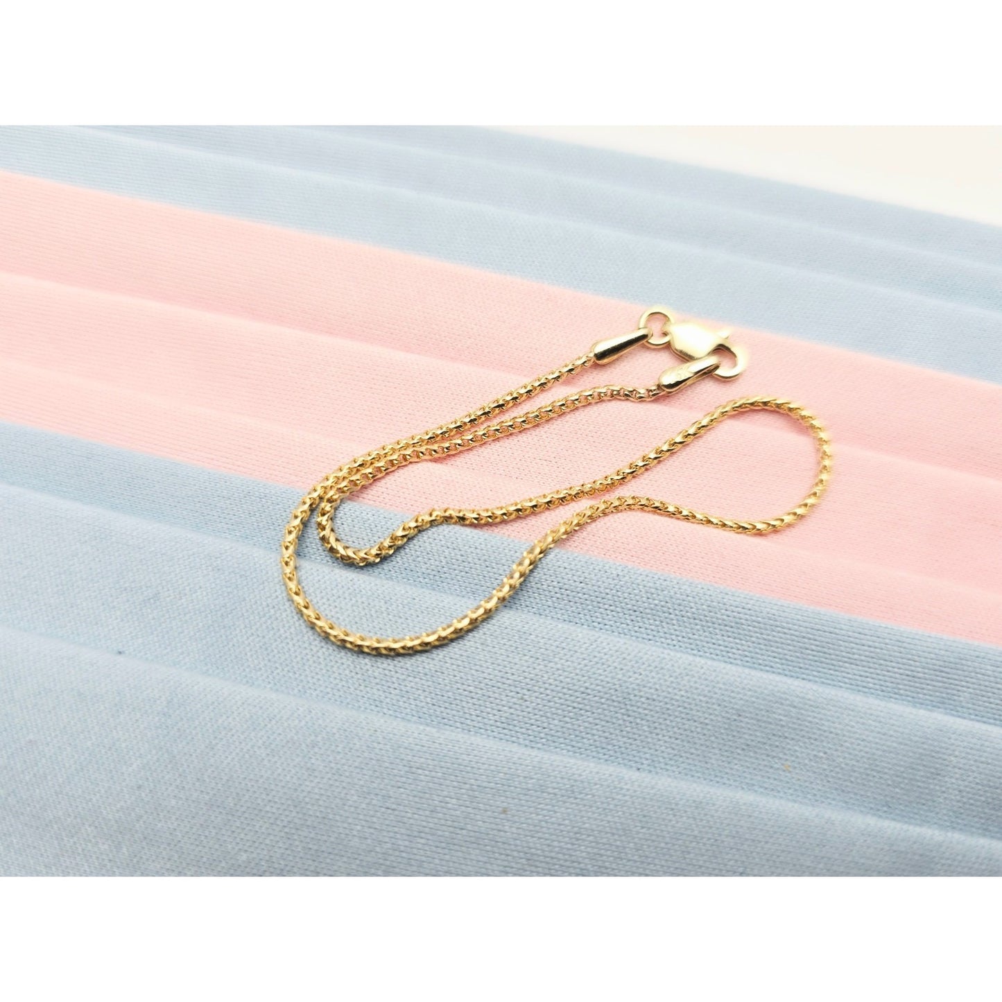 14K Yellow Gold Franco Link Chain Bracelet
