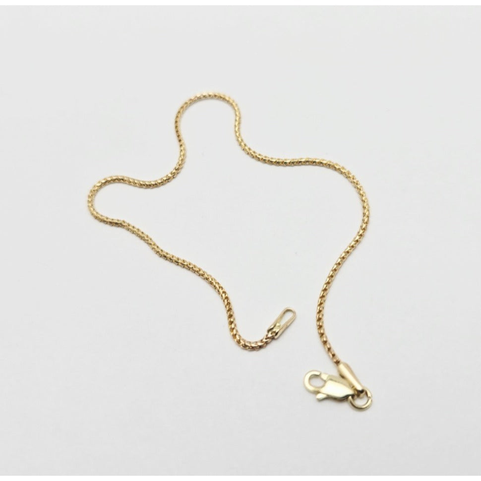 14K Yellow Gold Franco Link Chain Bracelet