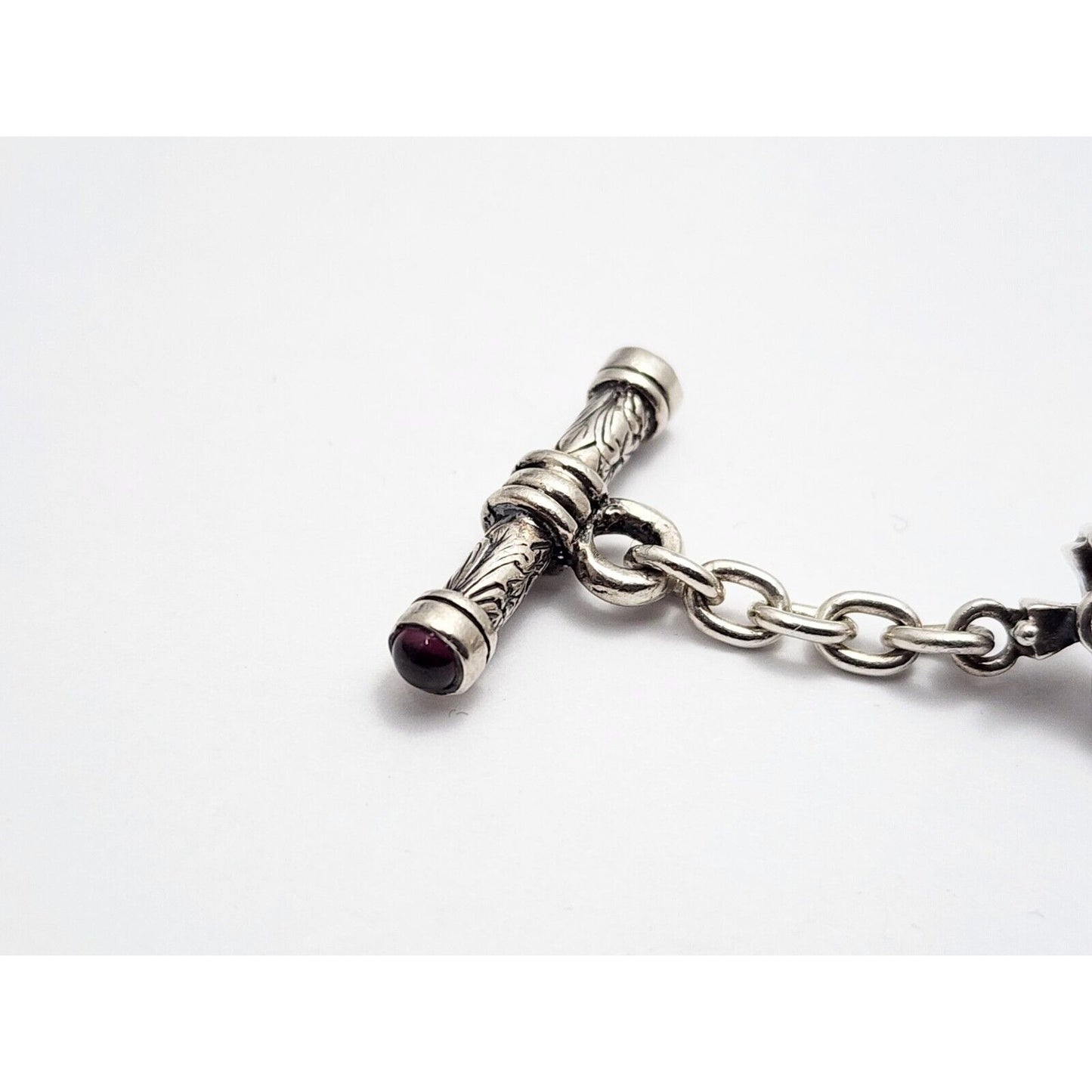 Konstantino 18K Gold Sterling Silver Bead Ball Cable Link Tourmaline Bracelet