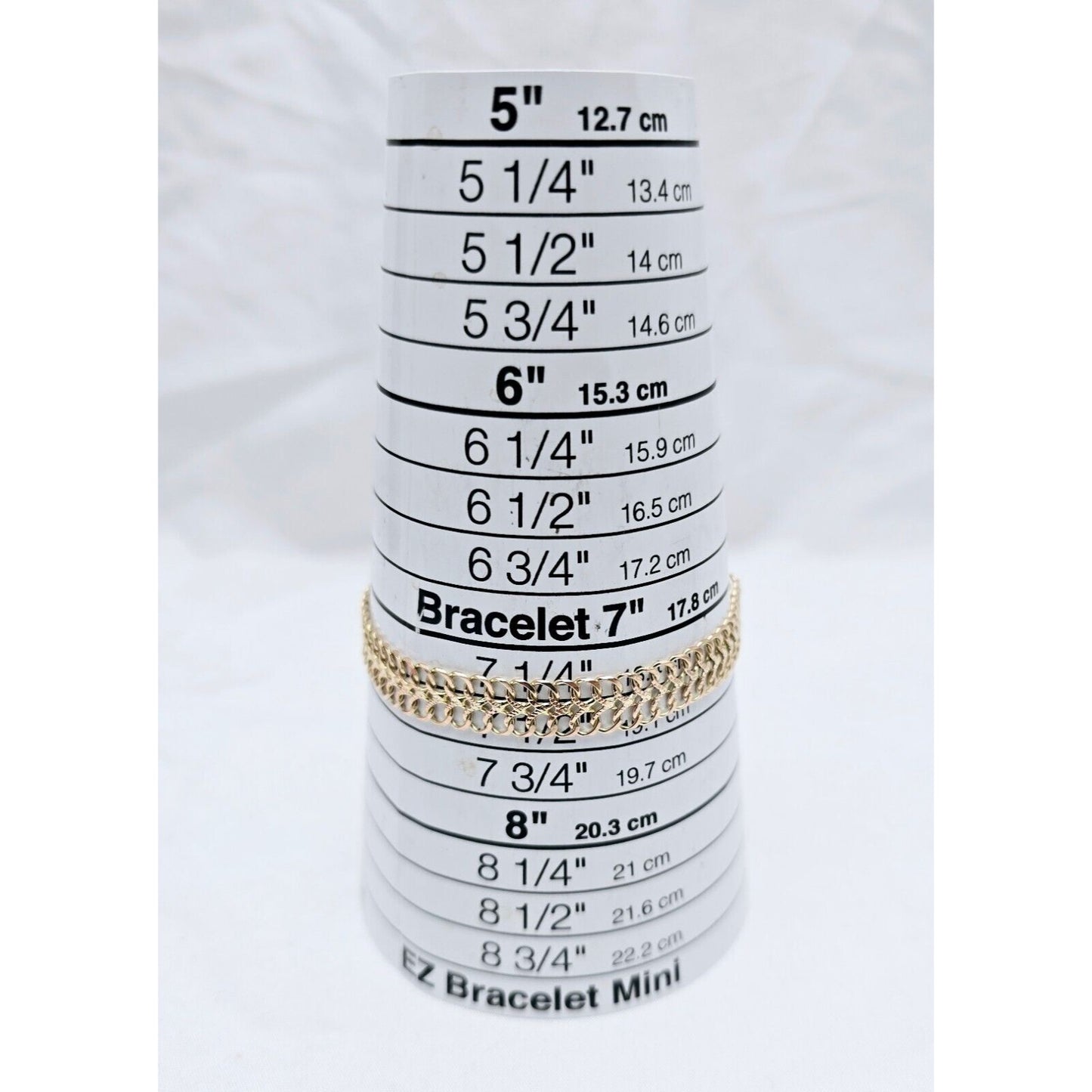 10K Two Tone Gold Flat Link Bracelet