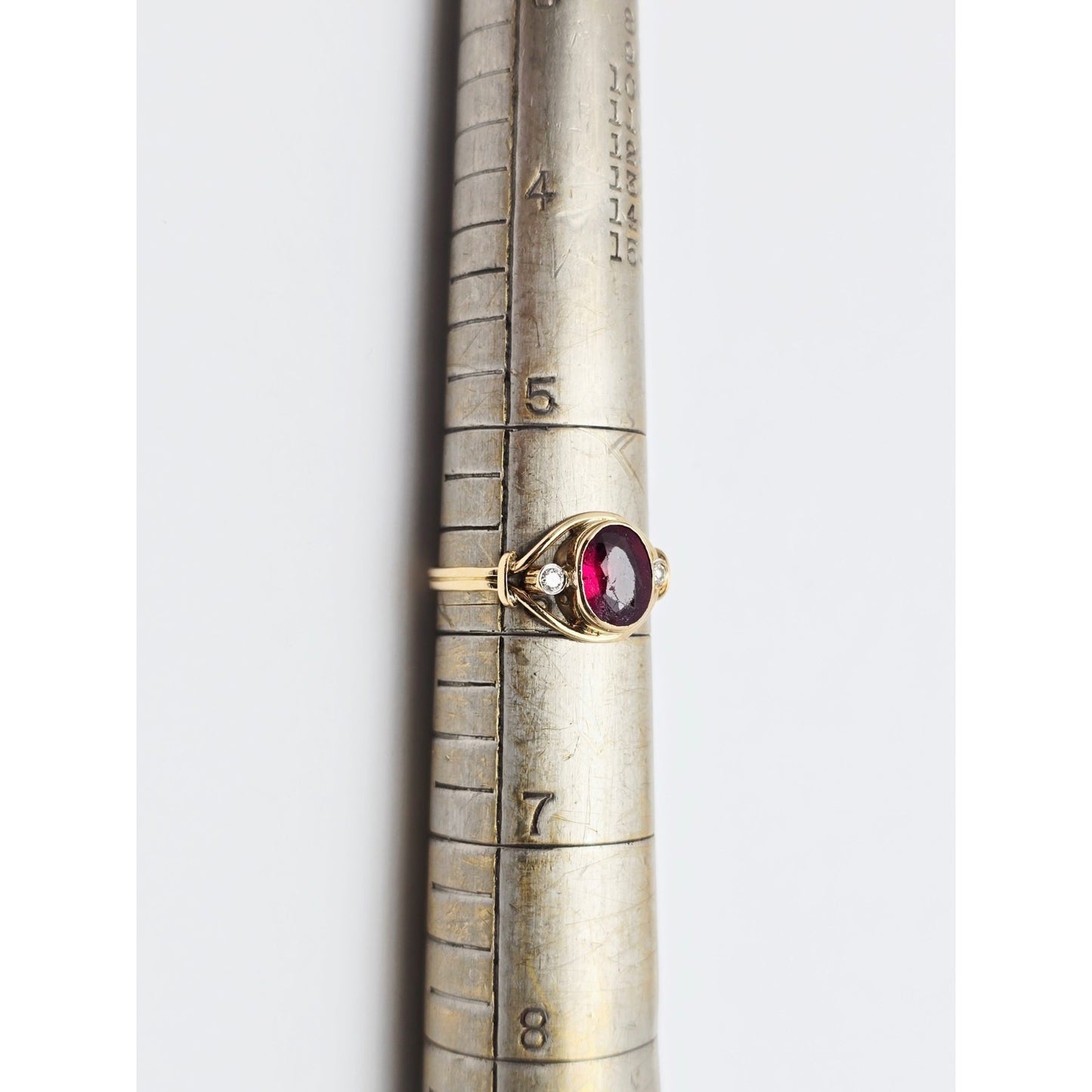 18K Yellow Gold Tourmaline & Diamond Ring